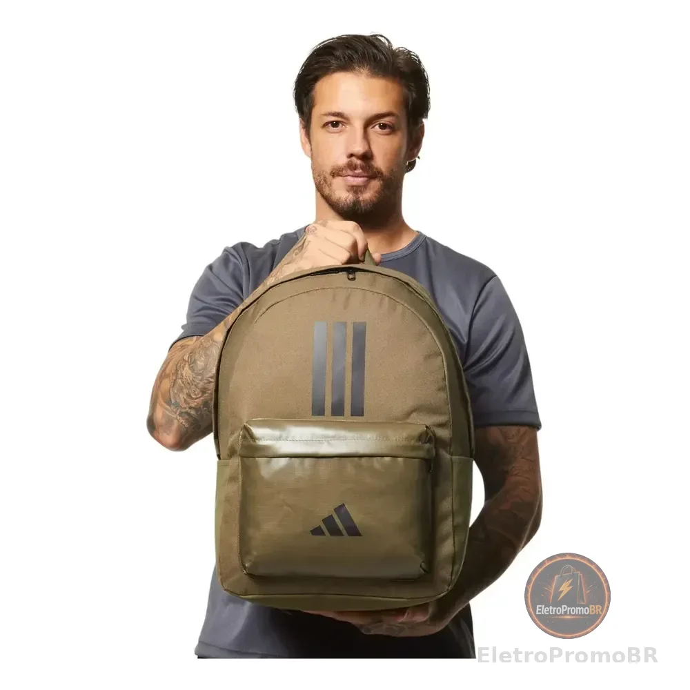 Mochila Classic Back-to-school Olive Strata adidas Verde Liso