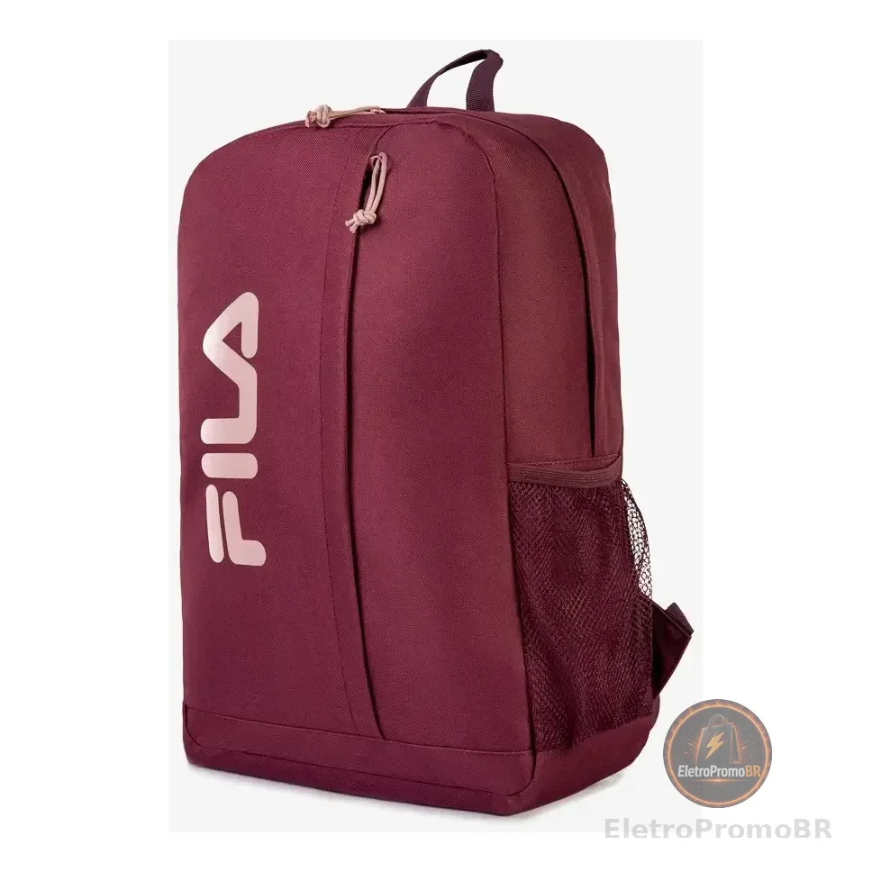Mochila Basic Letter Fila Vinho Liso