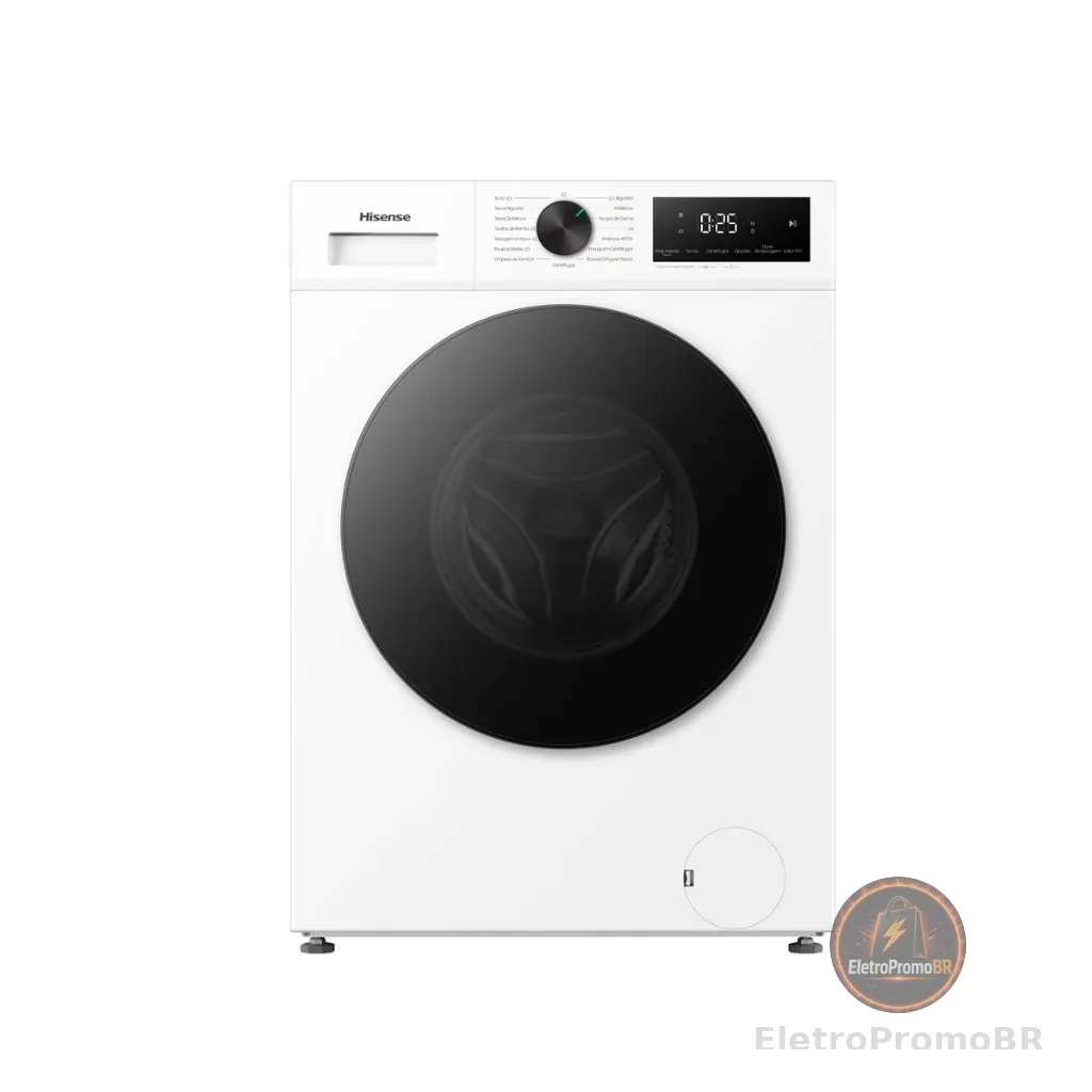 Lava e Seca Hisense 11kg Wd1i11 Compacta Fit e Função Steam Inverter Branco