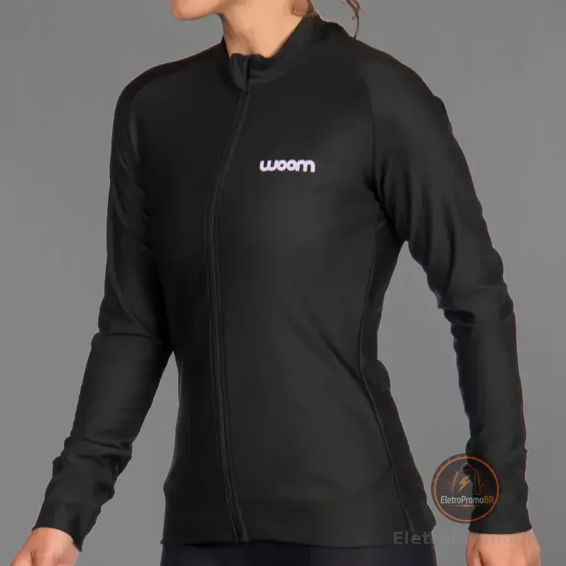 Jaqueta Ciclismo Woom Supreme Preto Lavanda Feminina 2023 Preto G