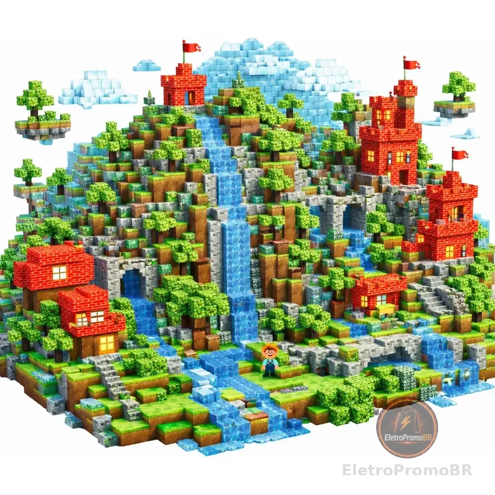 Blocos De Construção Magnéticos Cubo Brinquedo Educativo Kit 96 Blocos De Construção