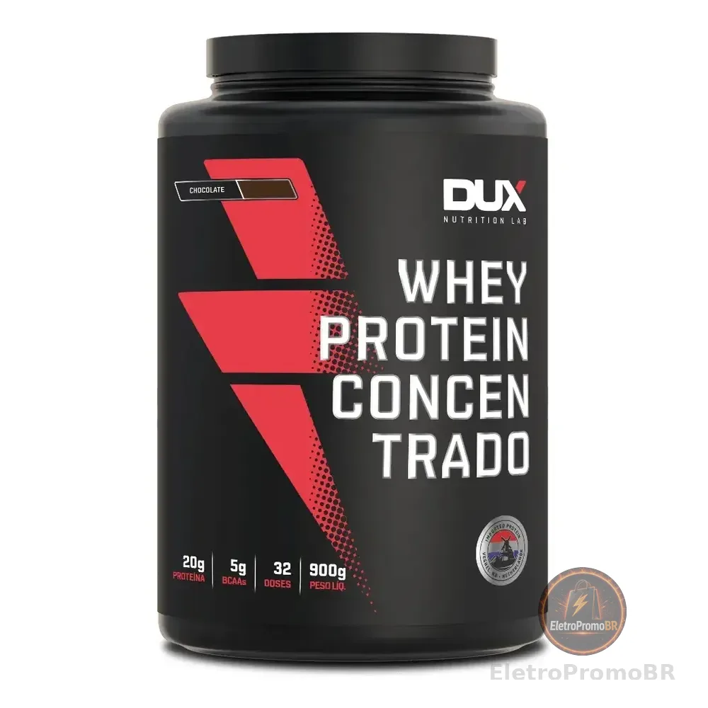 Whey Protein Concentrado Dux Nutrition Lab 900g Pote Sabor Cookies Biscoitos
