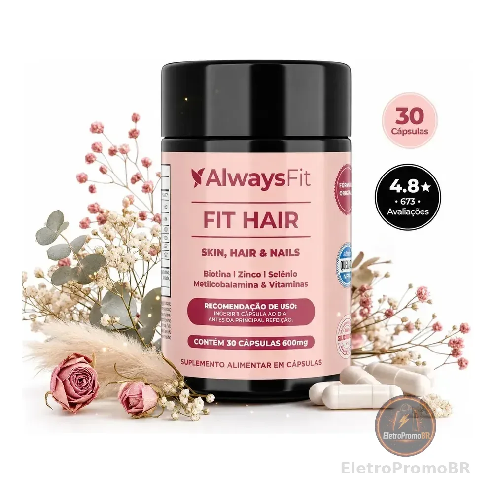 Fit Hair Suplemento Capilar Cabelo Controle De Queda Sabor Sem Sabor