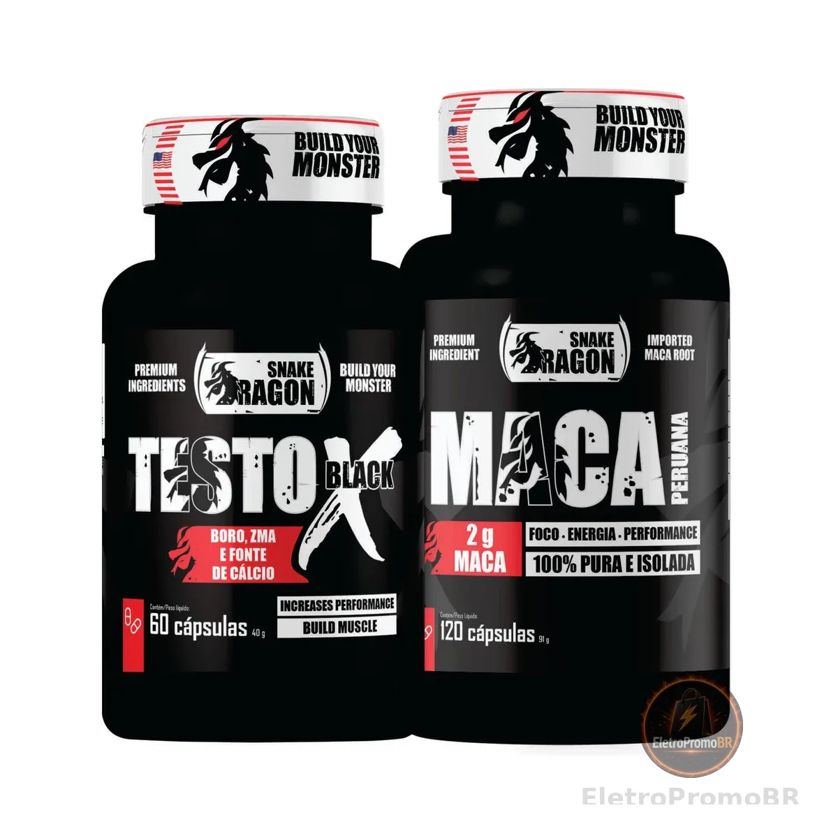 Kit 1x Maca Peruana Negra 120 Capsulas 2000mg Black Pura Premium Importada Para Homens e Mulheres Original + 1x Vitaminas e Minerais X Black 60 Capsulas Boro Magnésio Vitamina B6 B12 e D