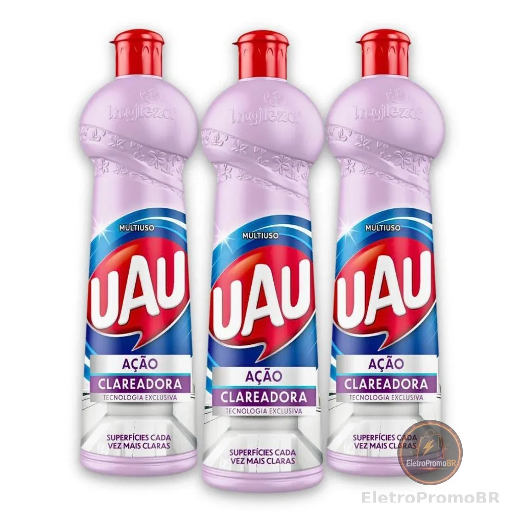 Kit 3un Multiuso 500ml UAU Ação Clareadora
