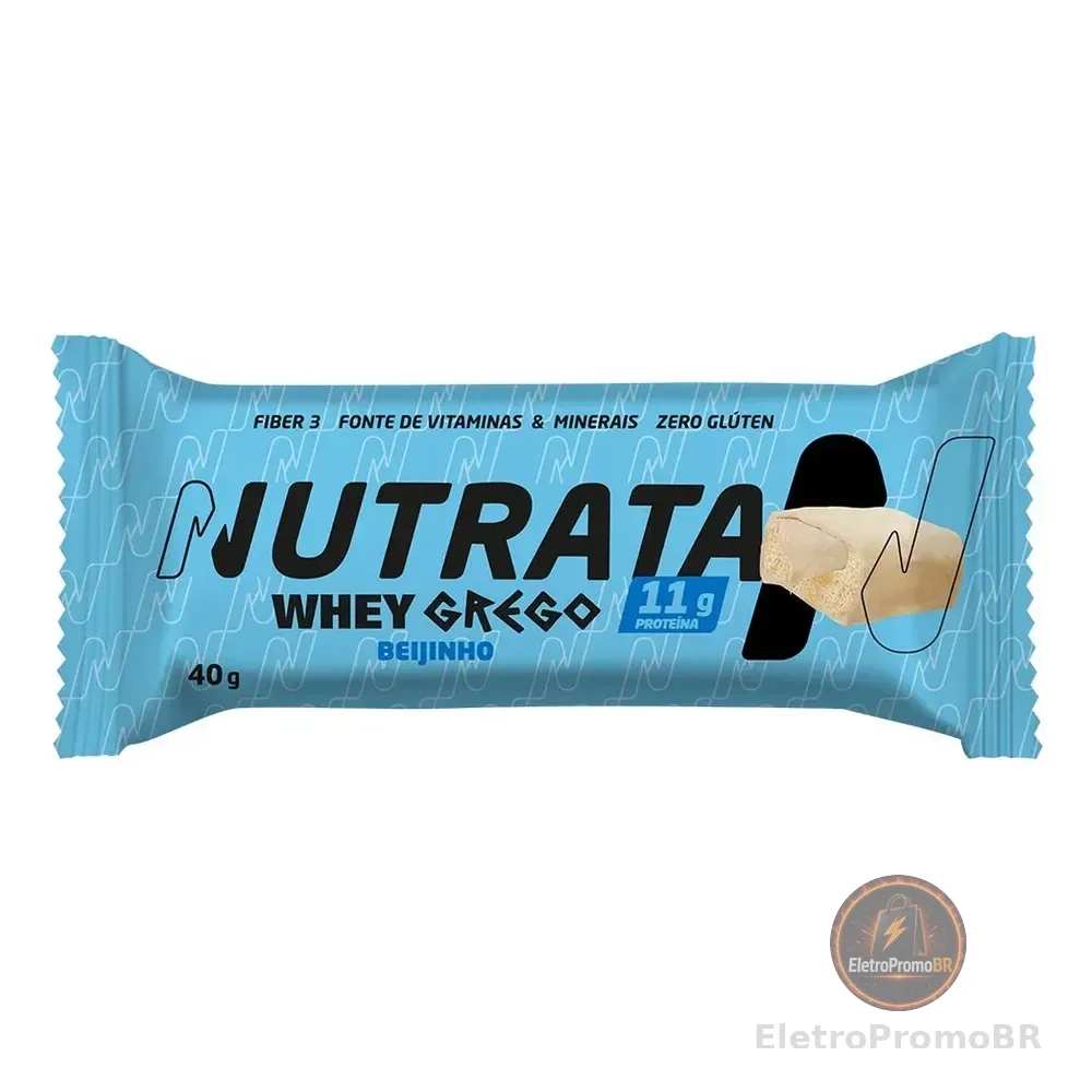 Barra Whey Grego 40g Display Com 12 Unidades Beijinho Nutrata