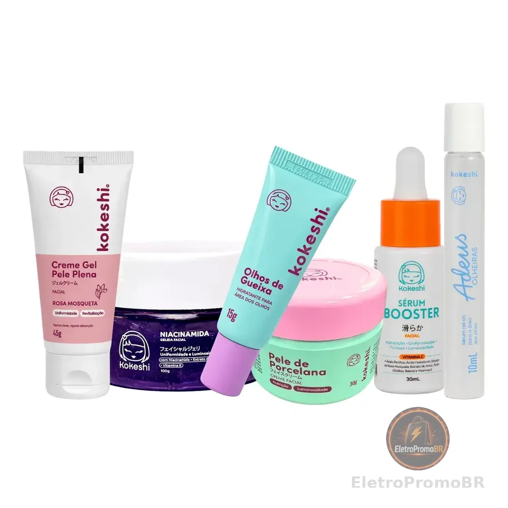 Kit Rotina Facial Completa Kokeshi