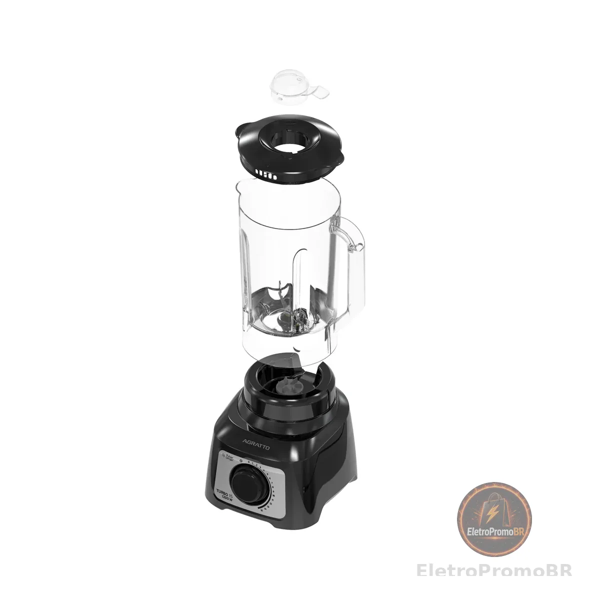 Agratto liquidificador turbo 15 ALIQ05-N-01 preto cristal