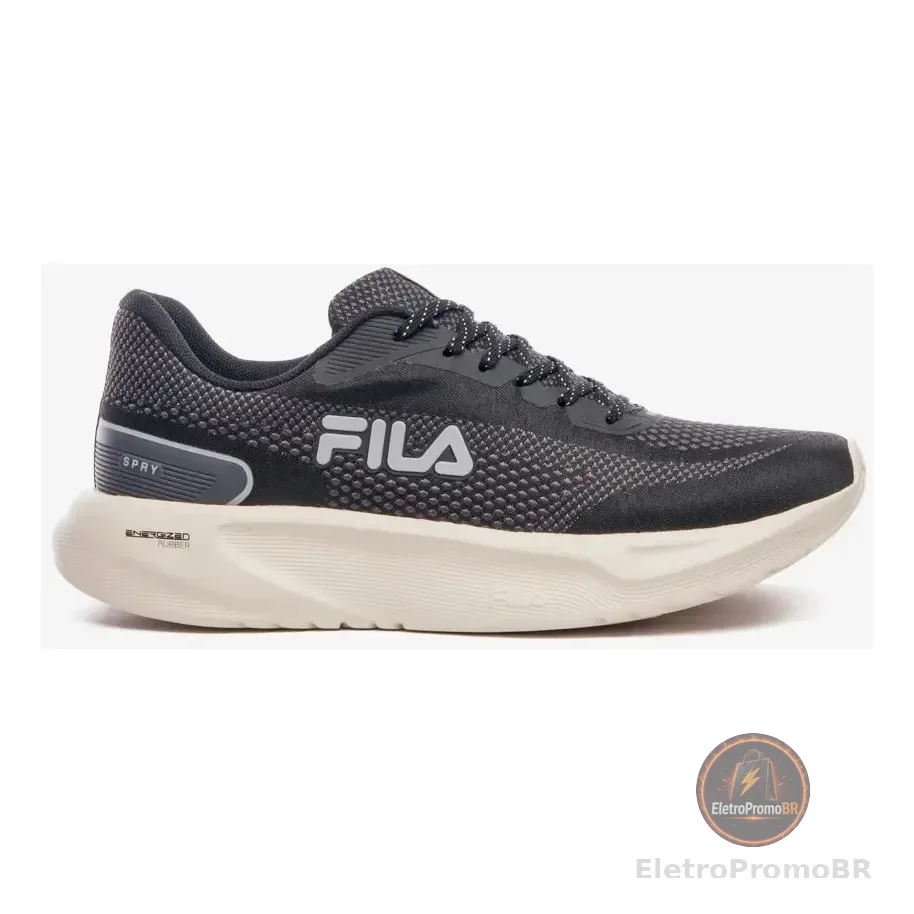 Tênis Masculino Spry Fila Preto/grafite/cinza Lisa 38 Br
