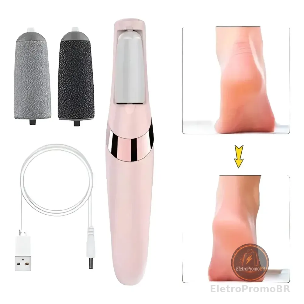 Aparelho Lixa Pés Elétrico Esfoliante Removedor De Calos Usb 110v/220v