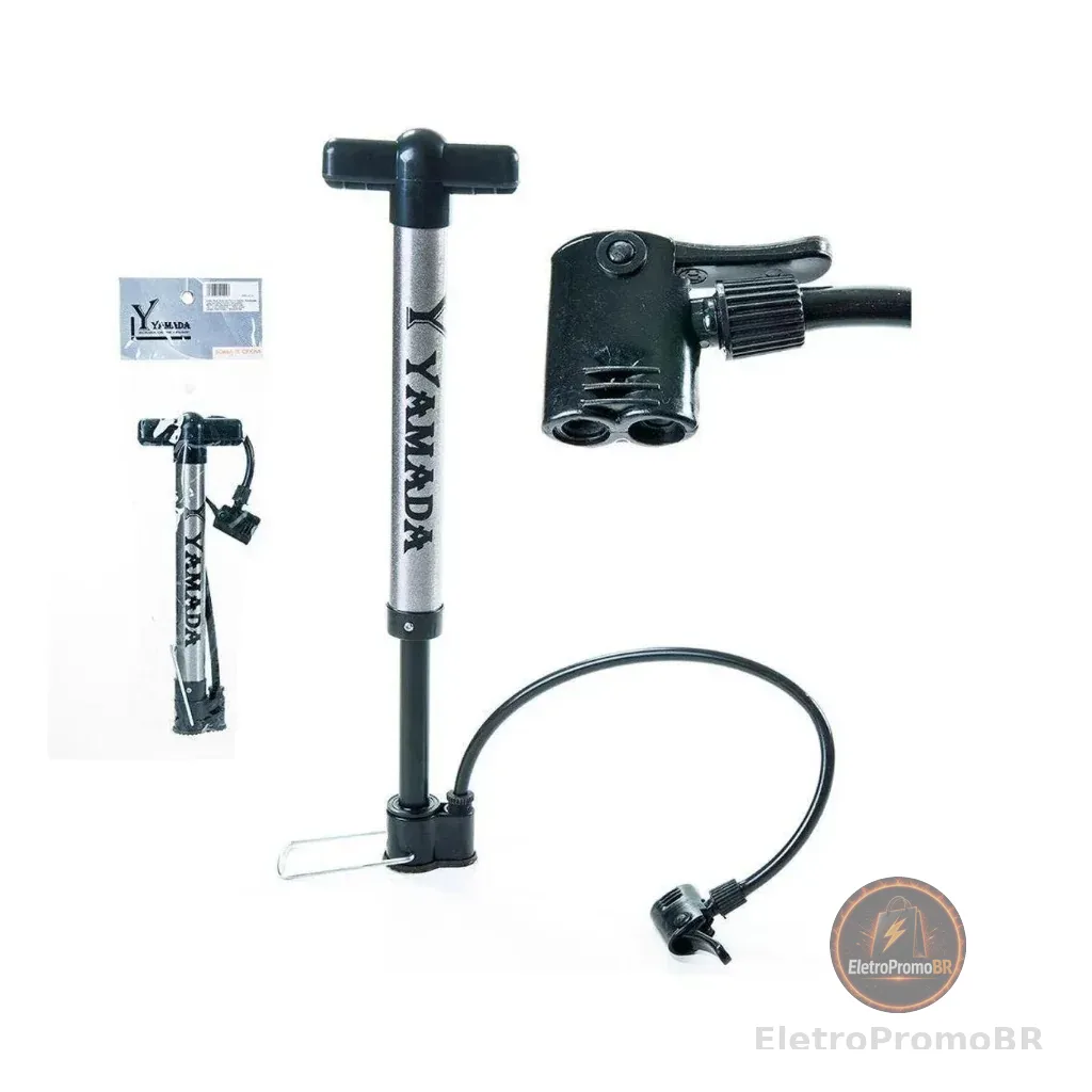 Bomba De Ar Para Pneu Bicicleta 30cm 45psi Alumínio Yamada