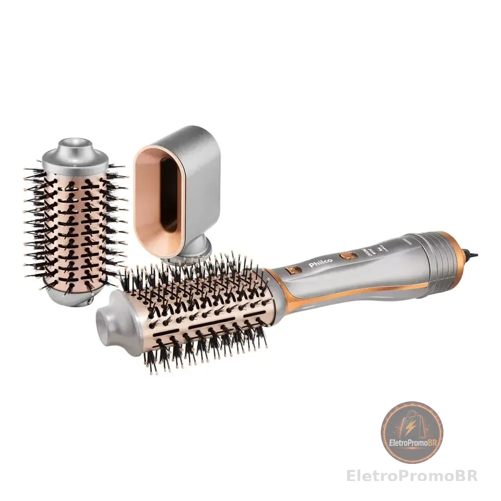 Escova Secadora Philco Pes19sg 3 Acessórios 1300w Cor Prata 127/220v