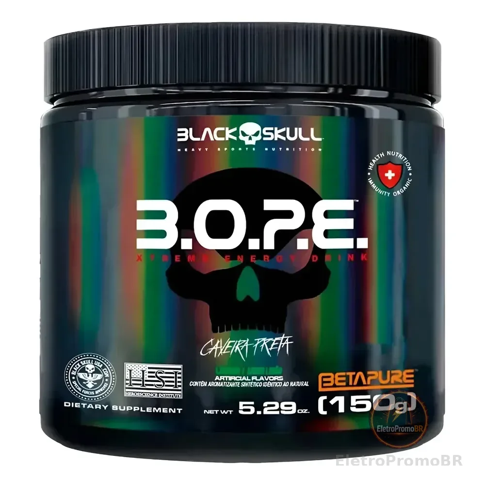 Pré Treino Bope (150g) - Black Skull Sabor Limão