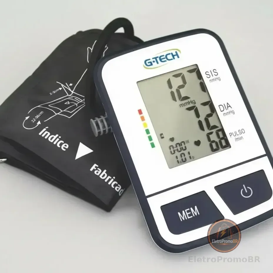 Aparelho Medidor De Pressão Digital De Braço Bsp11 G-tech Branco