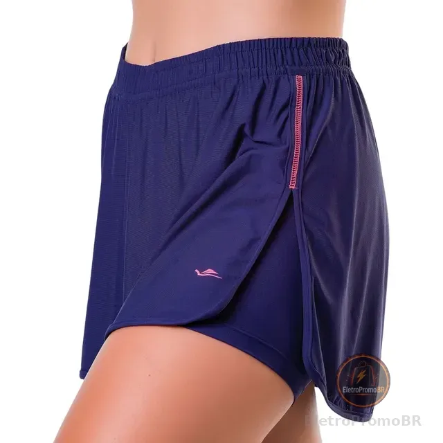 Short Feminino Academia Saia Fitness Corrida Poliamida Elite