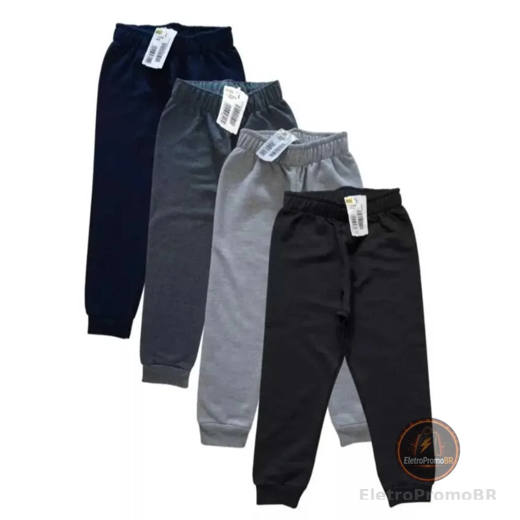 KIT 4 Un Calça Moletom Infantil 1 a 10 anos unissex