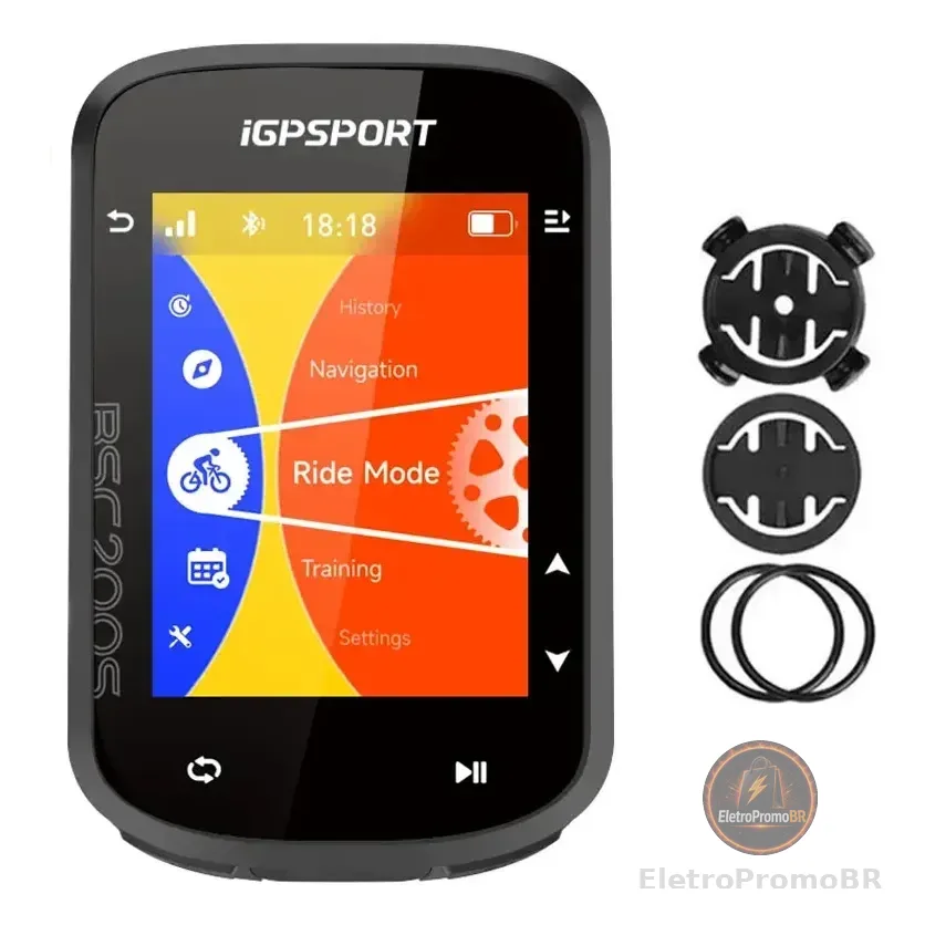 Gps Bike Igpsport Bsc200s Ciclocomputador Rota Strava Preto