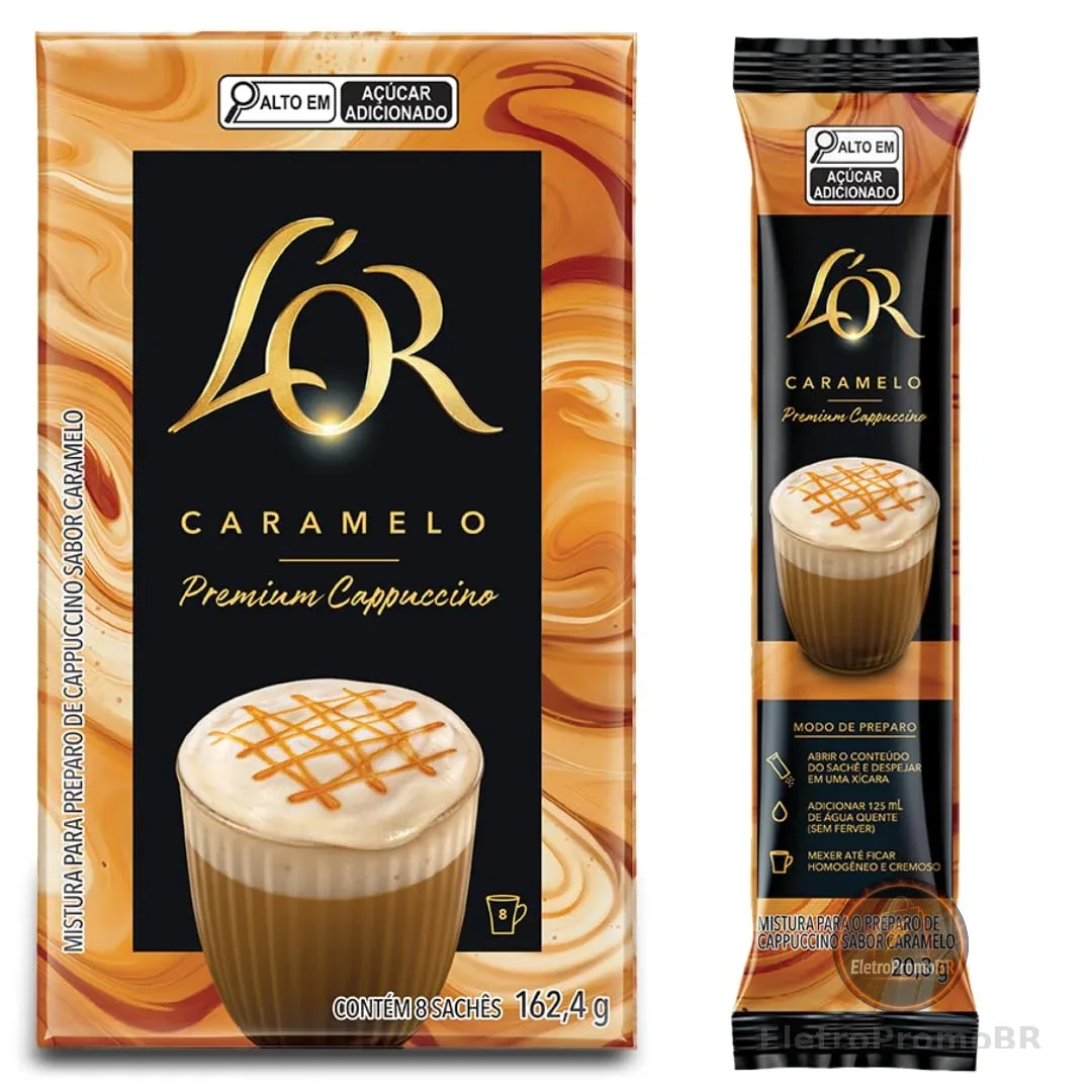 Cappuccino Premium L'OR Caramelo 8 uni.