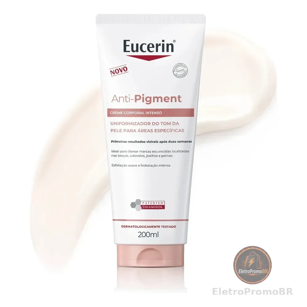Eucerin Creme Corporal Antimanchas Intenso 200ml, Anti-pigment, Clareador Joelho, Coxa E Cotovelo, Thiamidol Todo Tipo De Pele Dia/noite