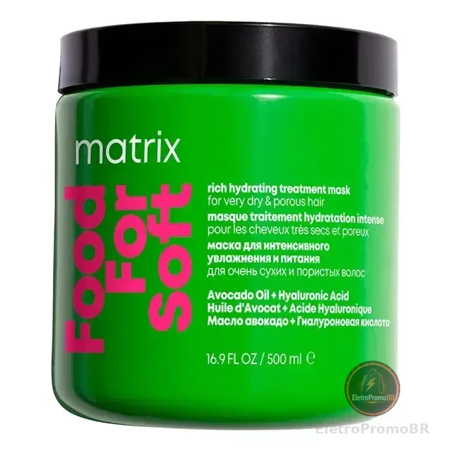 Máscara Vegana Hidratação Profunda Profissional Food For Soft Matrix 500ml