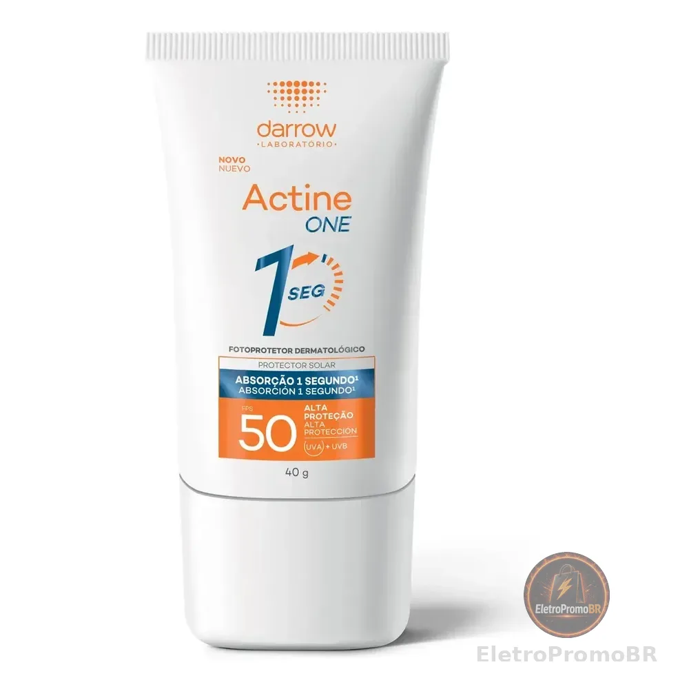 Protetor Solar Facial Dermatológico Darrow Actine One Sem Cor Fps50 40g