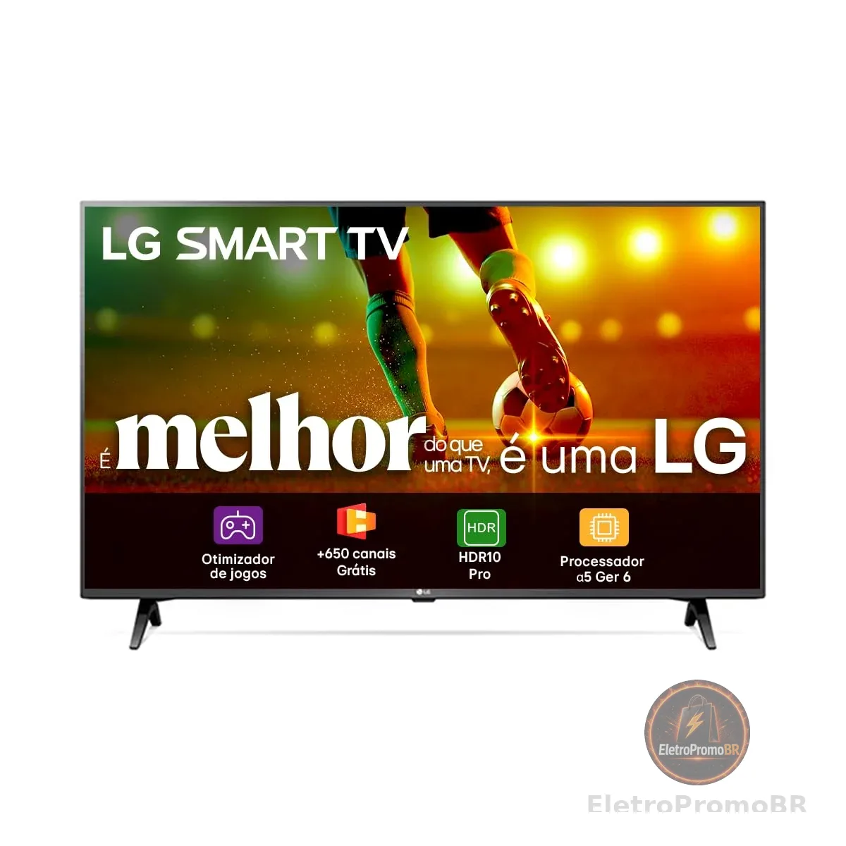 Smart TV 43" LG Full HD 43LR6700 Processador α5 Ger6 AI Alexa integrado LG Channels webOS 23 compatível com Controle Smart Magic