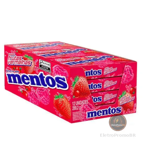 Drops Mentos Frutas Vermelhas Van Melle Com 12 Unidades De 24,1g
