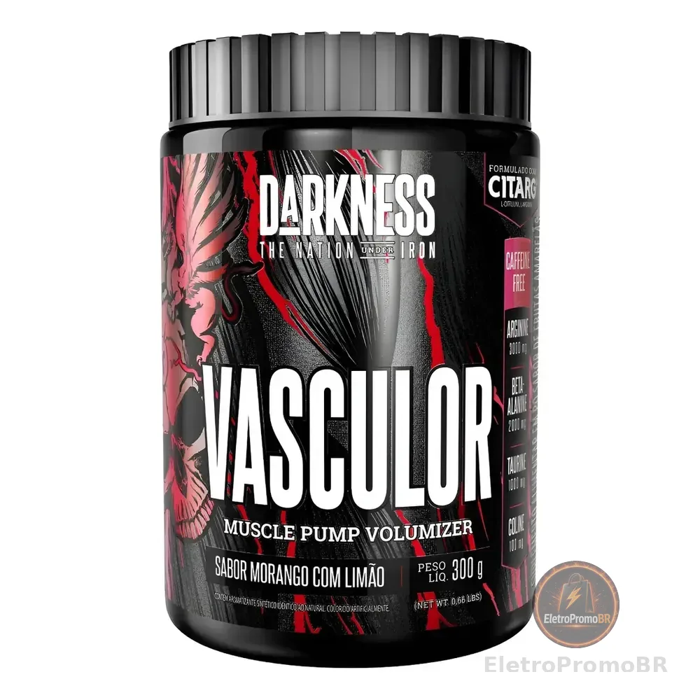 Muscle Pump Volumizer Vasculor Powder Morango Com Limão 300g Morango Com Limão