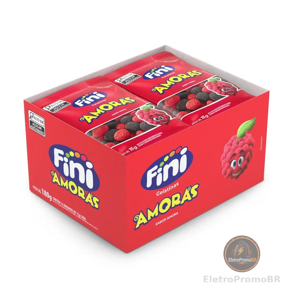 Fini Mini Amoras C/12 Unidades De 15g Cada Balas De Gelatinas