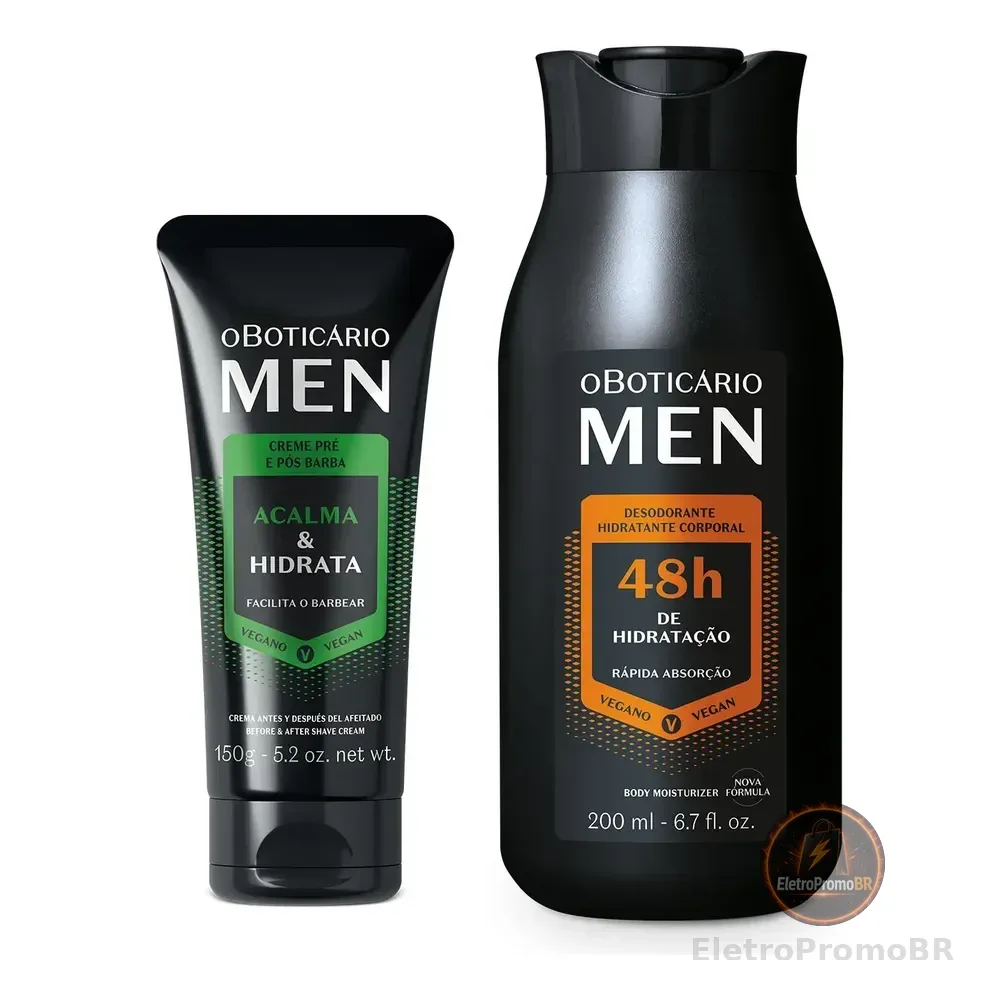 Combo Men Sport: Creme Pré E Pós-barba 150g + Loção Corporal