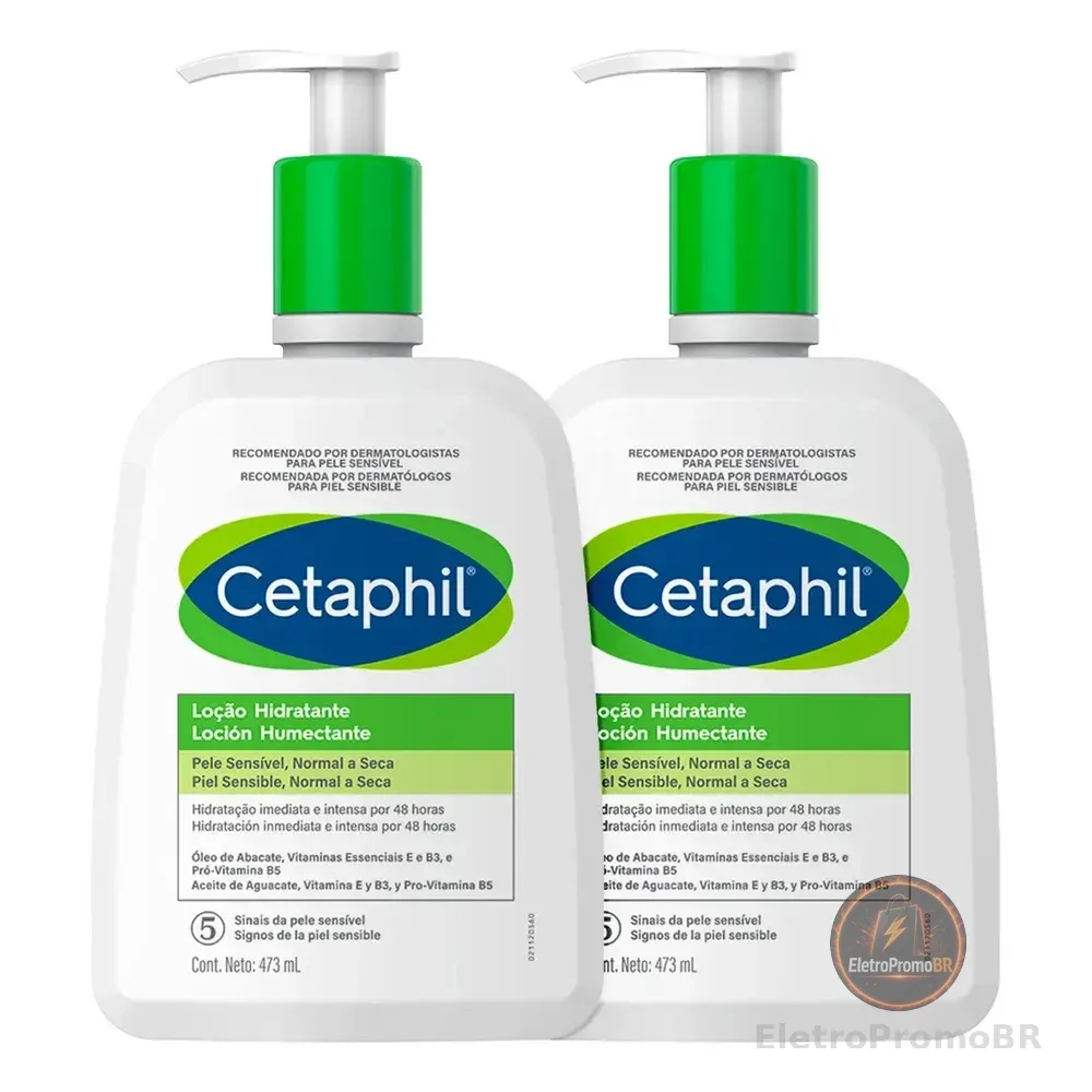 Emulsão Para Corpo Cetaphil Intensivo En Dispensador De 473ml/400g Neutra - Kit X 2 Unidades