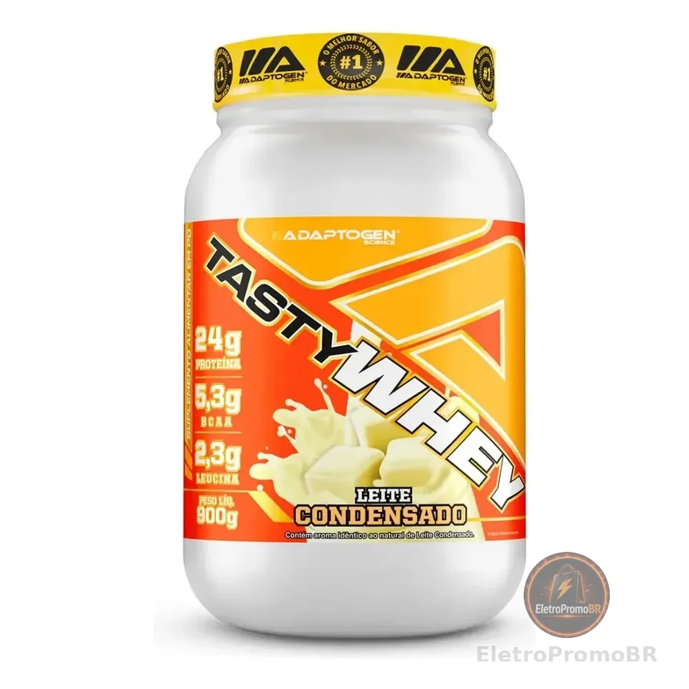 Suplemento Tasty Whey 3w Gourmet Whey Protein Adaptogen Science Pote 900g Sabor Leite Condensado