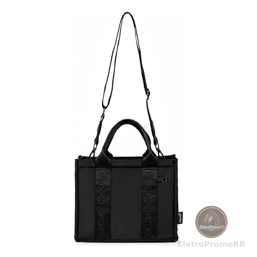 Bolsa Tote Pop Gocase Compacta Com Zíper E Alça Preto