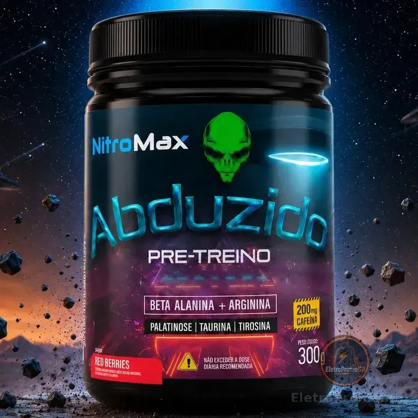 Nitromax Pré Treino Abduzido 300g Sabor Frutas Vermelhas