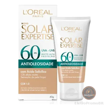 Proteção UVA/UVB FPS 60, excelente protetor 😉