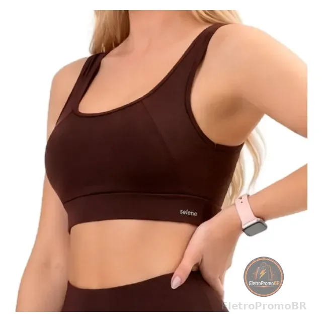 Top Academia Alta Sustentação Bojo Removível Fitness Selene