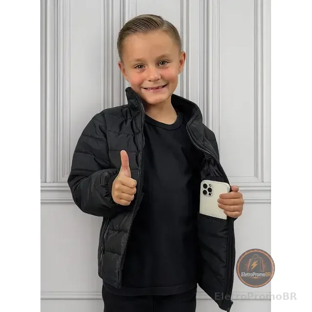 Jaqueta Infantil Puffer Bobojaco De Gominho Casaco Para Frio