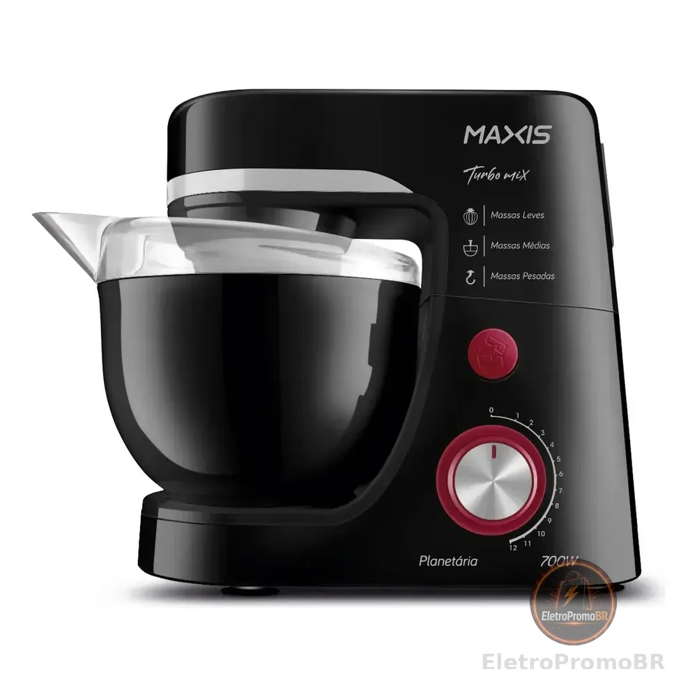 Batedeira Planetária Turbo Mix Maxis - Bp-mx-01 Preto 127v
