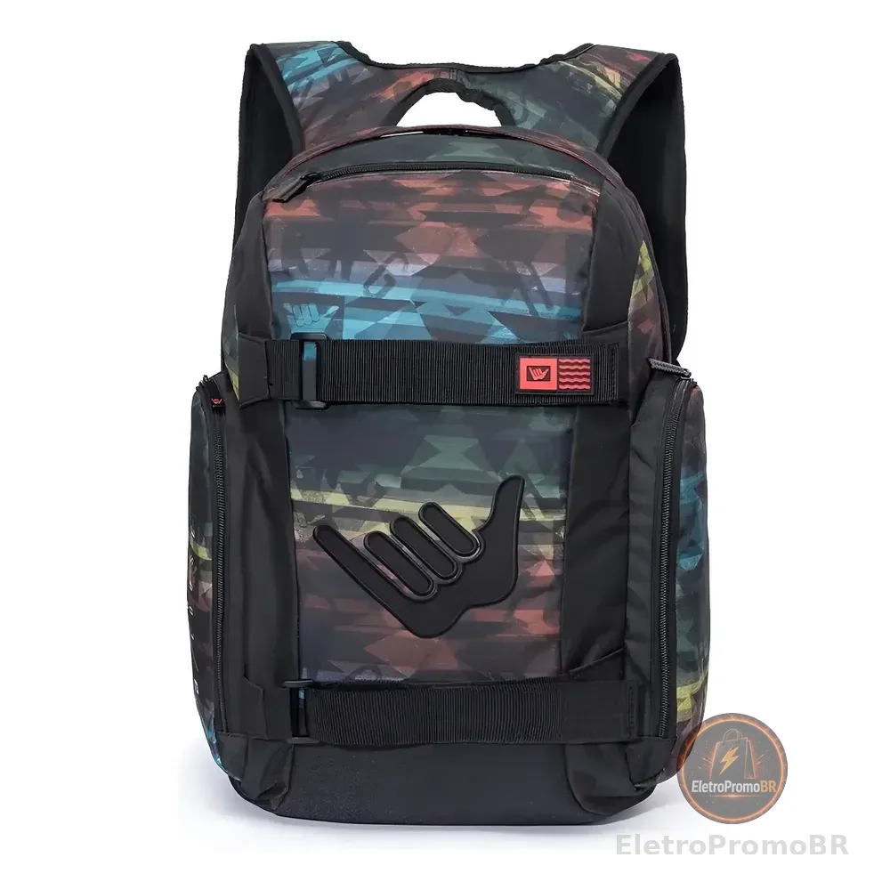 Mochila Hang Loose Plain Masculina P/ Notebook Moderna Reforçada 30 Litros Cor Preto Desenho Do Tecido Modelo 1 Imprimir