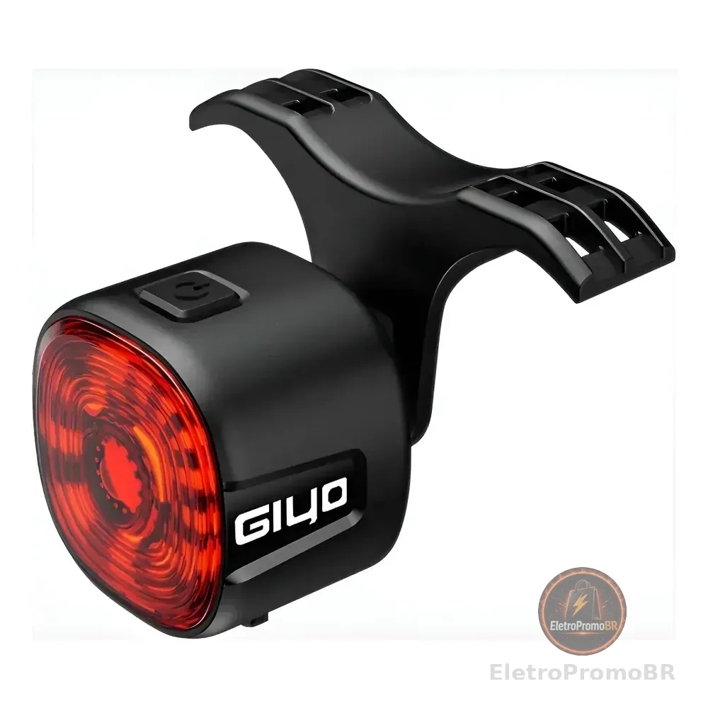 Lanterna Traseira Bike Inteligente Com Luz Freio Giyo Gl09s Cor Vermelho