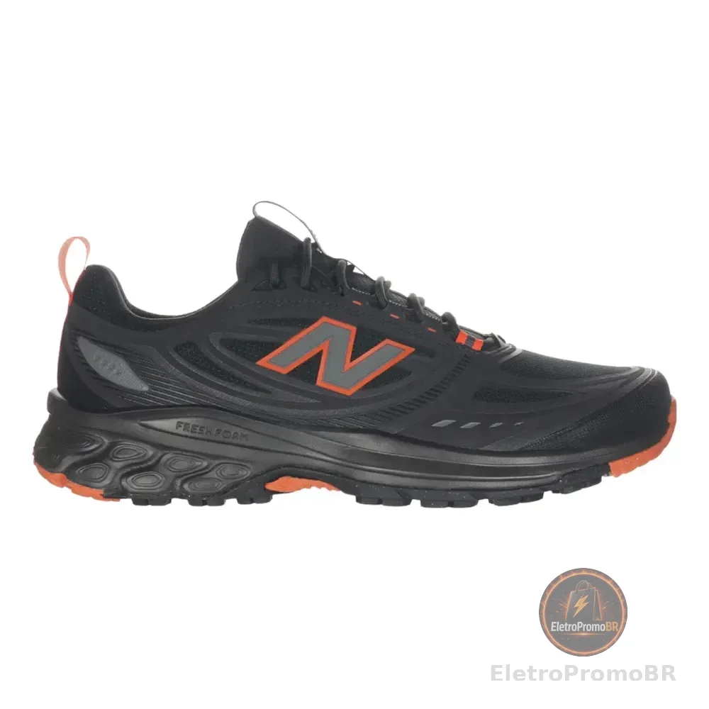 Tênis Masculino New Balance 410 V9 Fresh Foam Original Preto/orange 39 Br