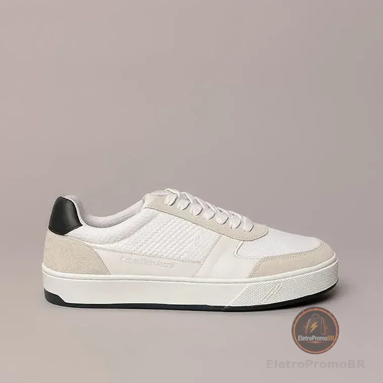 Tênis Ckj Palito Knitting Layers - Branco Branco 44