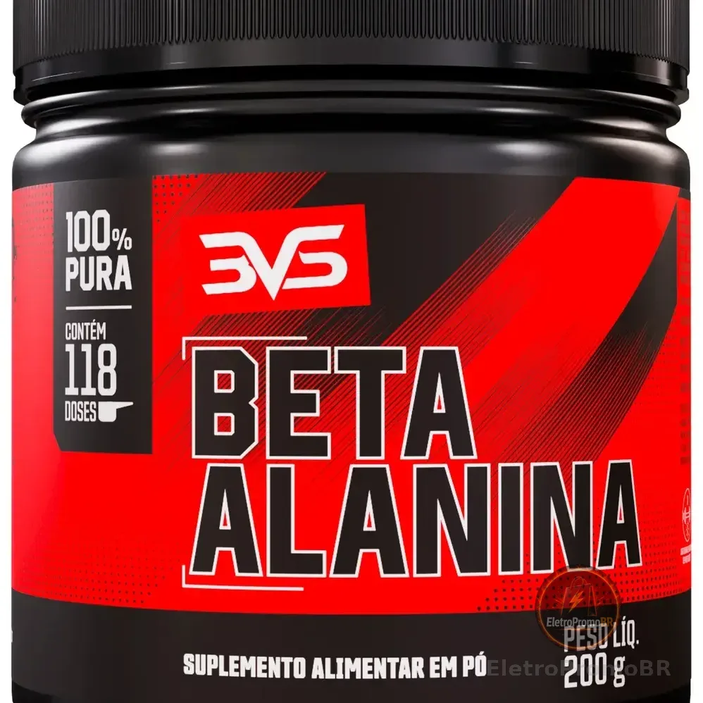 Beta Alanina 200g - Fórmula Avançada 100% Pura Com 117 Doses - 3vs Nutrition Sem Sabor