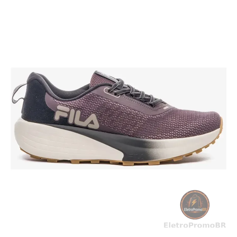 Tênis Masculino Skywind Fila Marrom Dark/preto/oliva Liso 39 Br