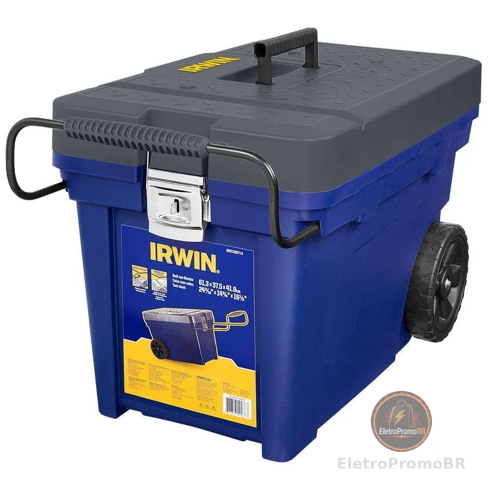 IRWIN Caixa Organizadora Contractor com Rodas IWST33027 Capacidade de 35kgs
