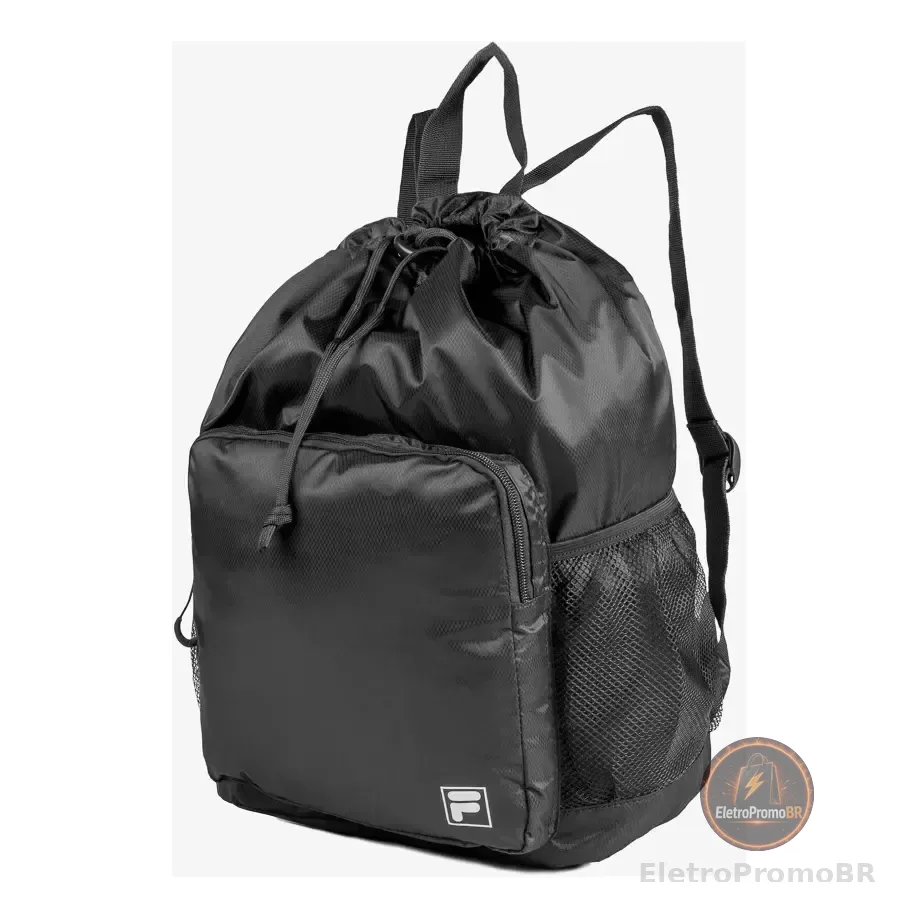 Mochila Masculina E Feminina Functional Gym Bag Treino Fila Preto Liso