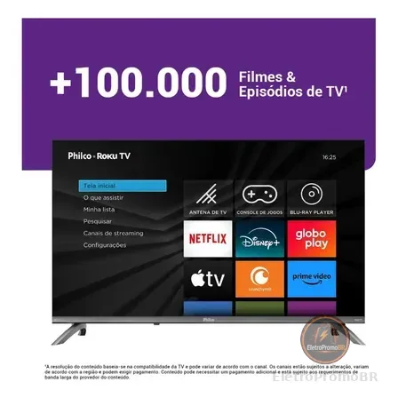 Smart Tv 32 Philco Roku Tv Dolby Áudio Hdr10 P32crb