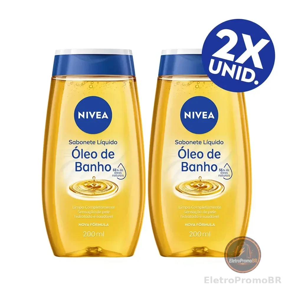 Nivea Kit Sabonete Líquido Óleo De Banho 200ml - 2 Unidades