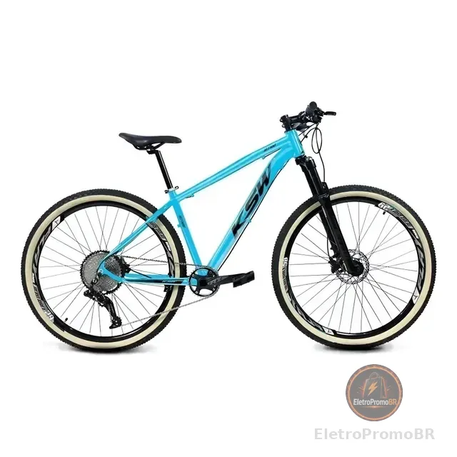 Bicicleta Aro 29 Ksw 9v Freio Hidráulico  Trava E  K7 11/40