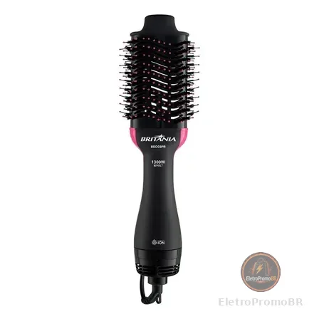 Britânia Escova Secadora Bec02pr 4 Em 1 1300w Cor Preto E Rosa Preto Com Rosa 127/220v